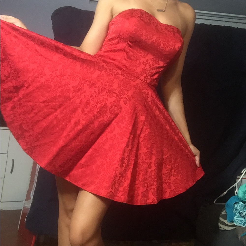 Red Valentine’s Day dress